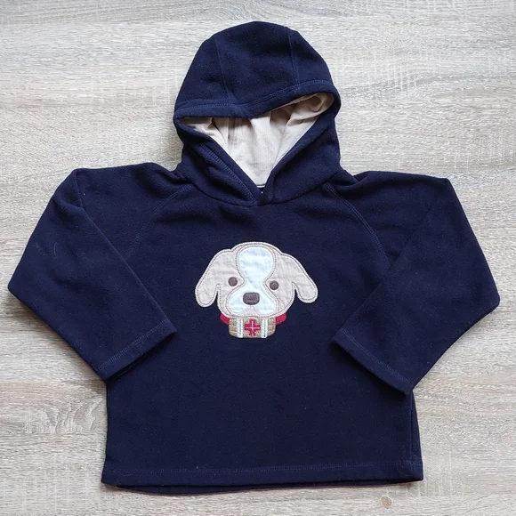 2010 FLEECE (v)guc Gymboree fleece dog hoodie 4T-5T - Picture 7 of 10